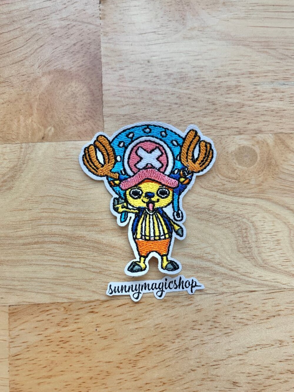One Piece Anime Embroidered Patch Tony Tony Chopper Pink Blue